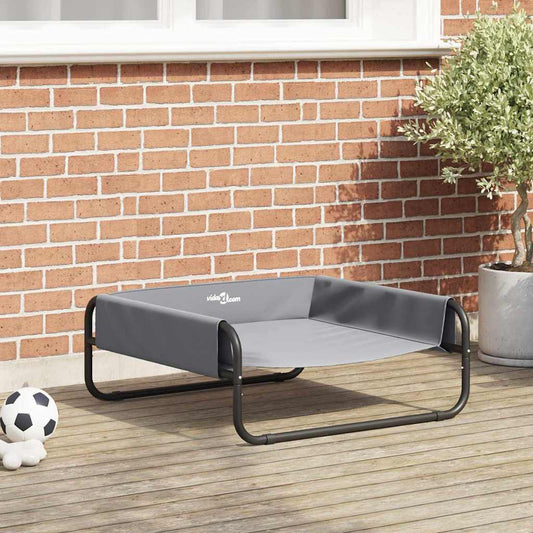 Hundebett Hellgrau 70 x 70 x 28,5 cm Stahl