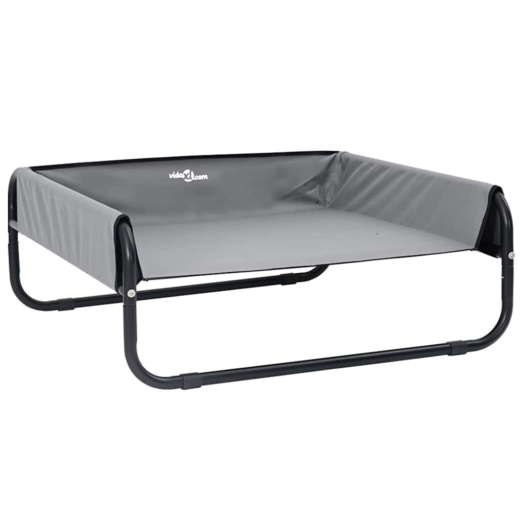 Hundebett Hellgrau 75 x 75 x 30 cm Stahl