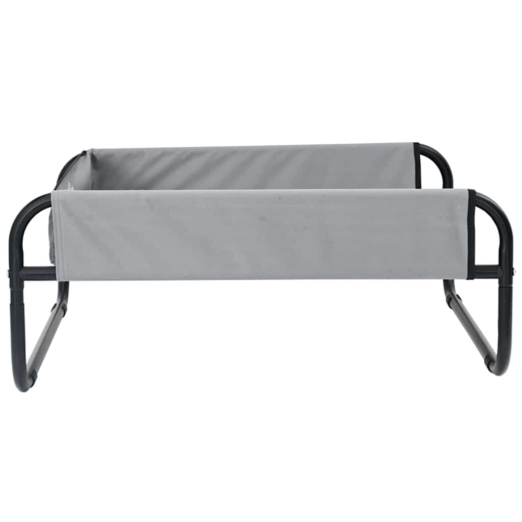 Hundebett Hellgrau 85 x 85 x 33 cm Stahl