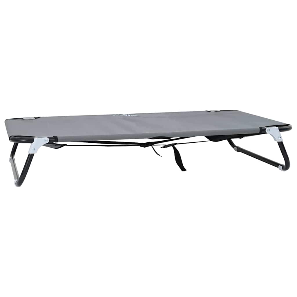 Hundebett Hellgrau 90 x 55 x 18 cm Stahl