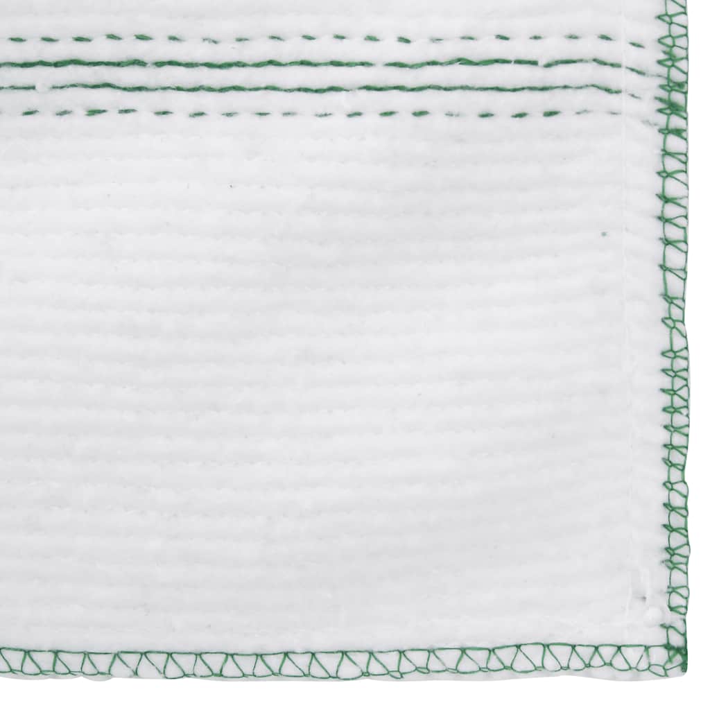 Reinigungstücher 10 Stk. Weiß mit Grünen Gestreift 50x60 cm