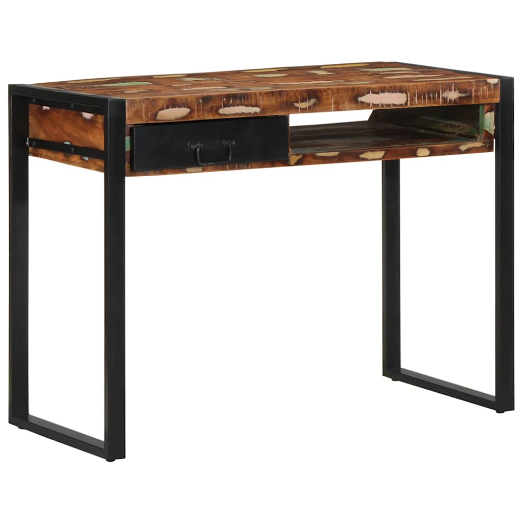 Schreibtisch Mehrfarbig 100x50x75 cm Massivholz Altholz