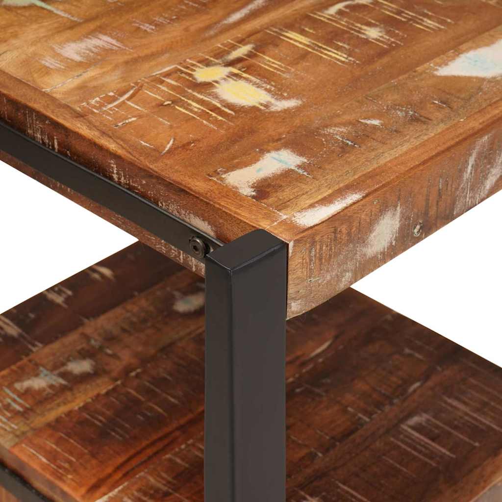 Patère avec étagère Bois massif recyclé multicolore