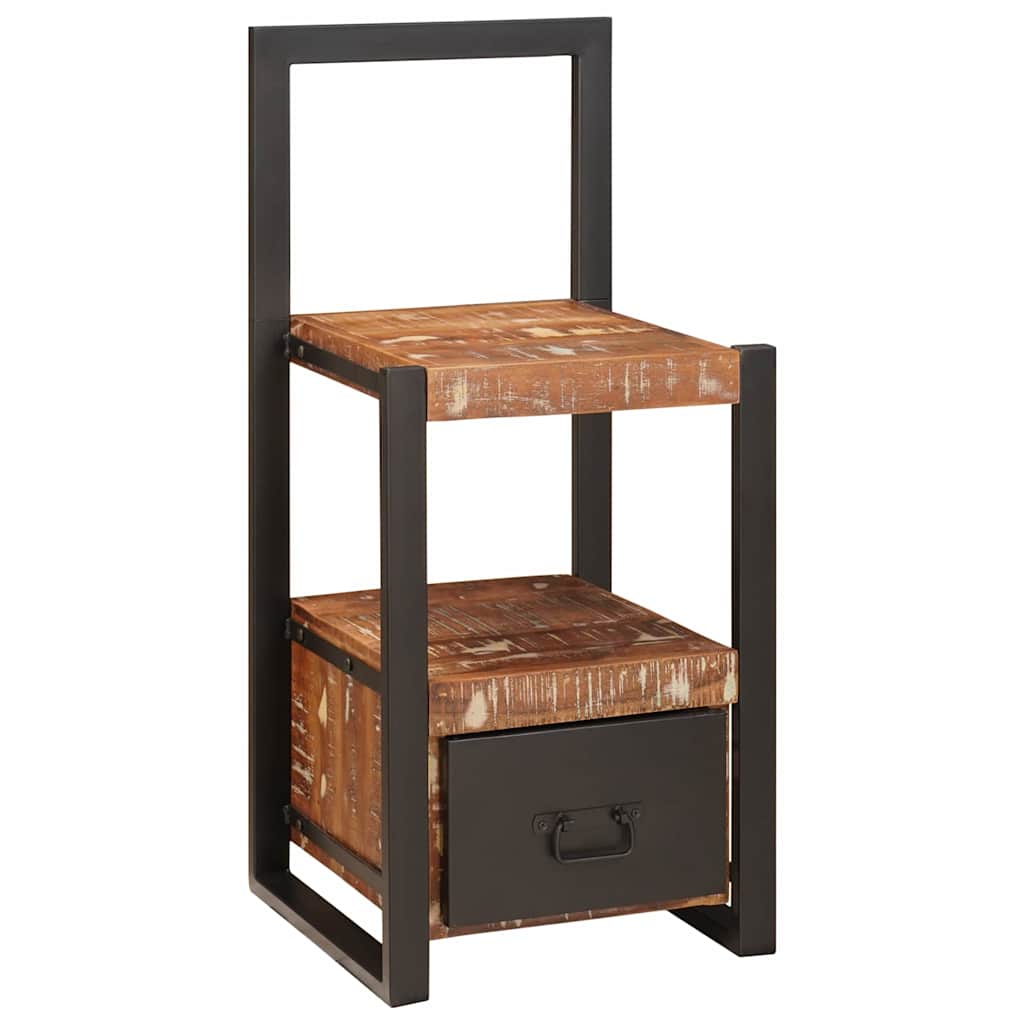 Patère avec étagère Bois massif recyclé multicolore