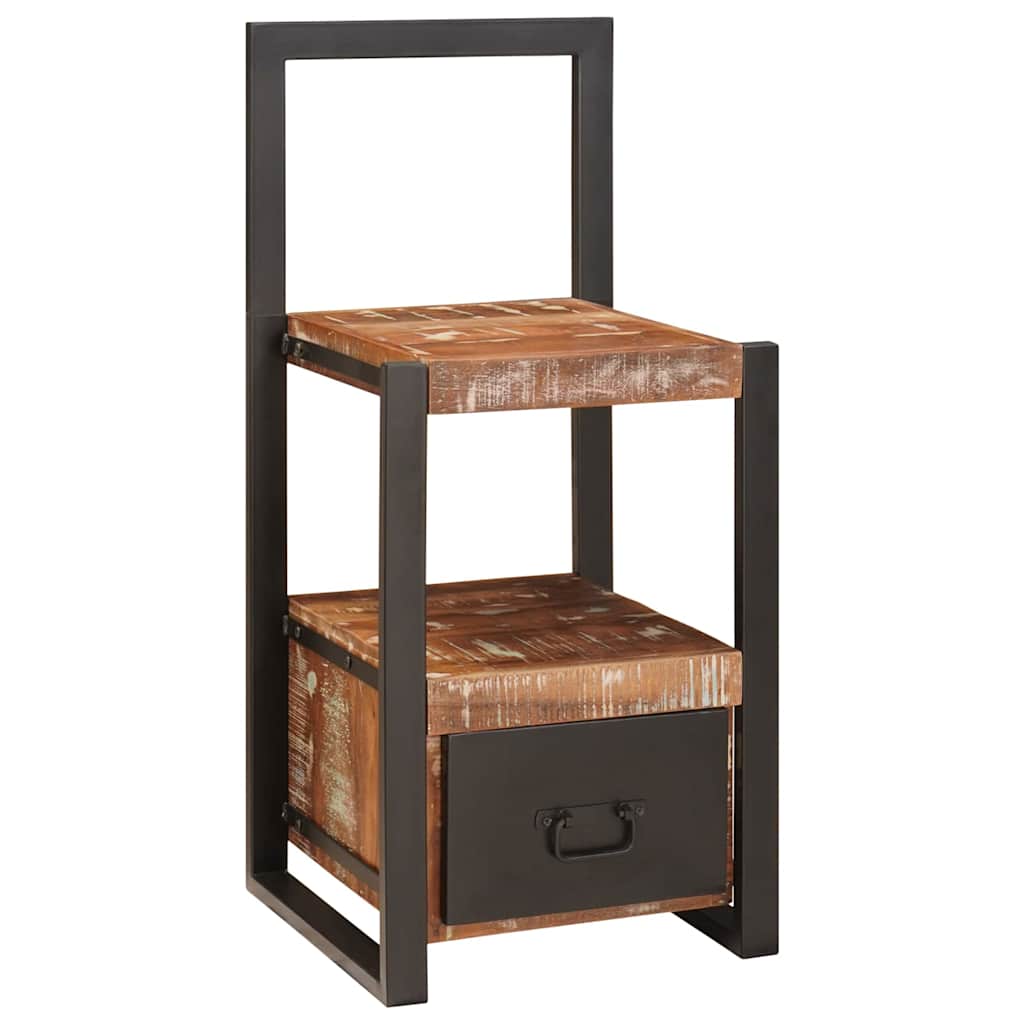 Patère avec étagère Bois massif recyclé multicolore