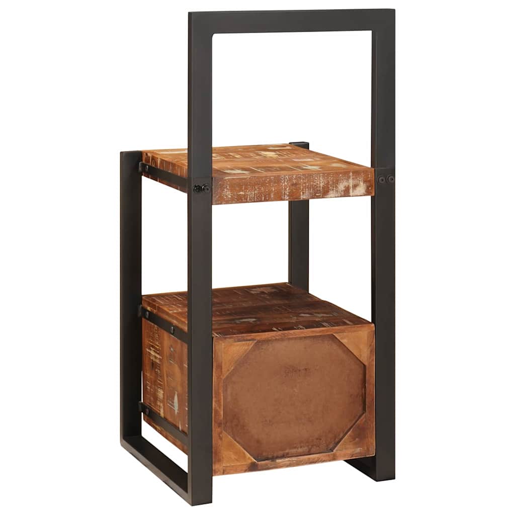 Patère avec étagère Bois massif recyclé multicolore