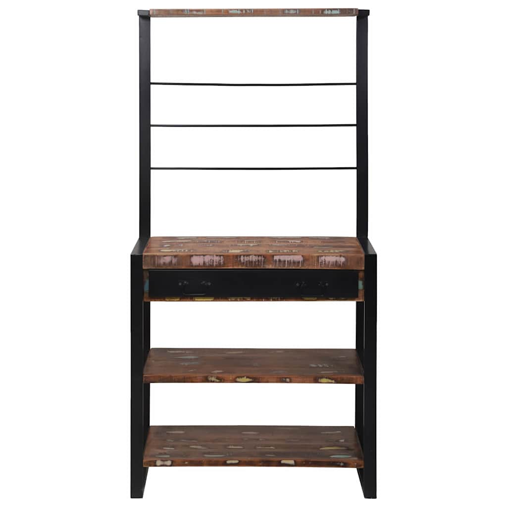 Küchenregal Mehrfarbig und Schwarz 80 x 40 x 160 cm