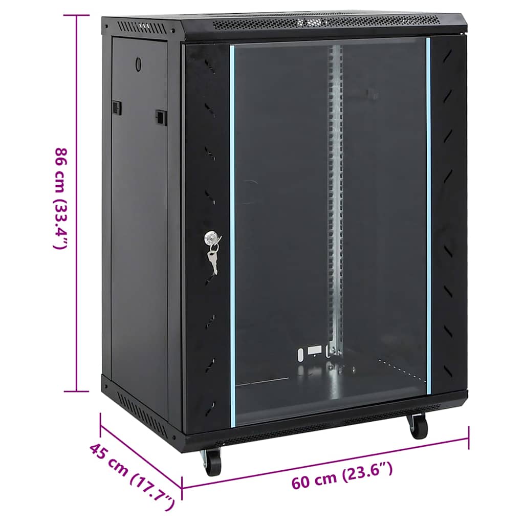 Armoire réseau 15U 19" IP20 Noir 60x45x86 cm