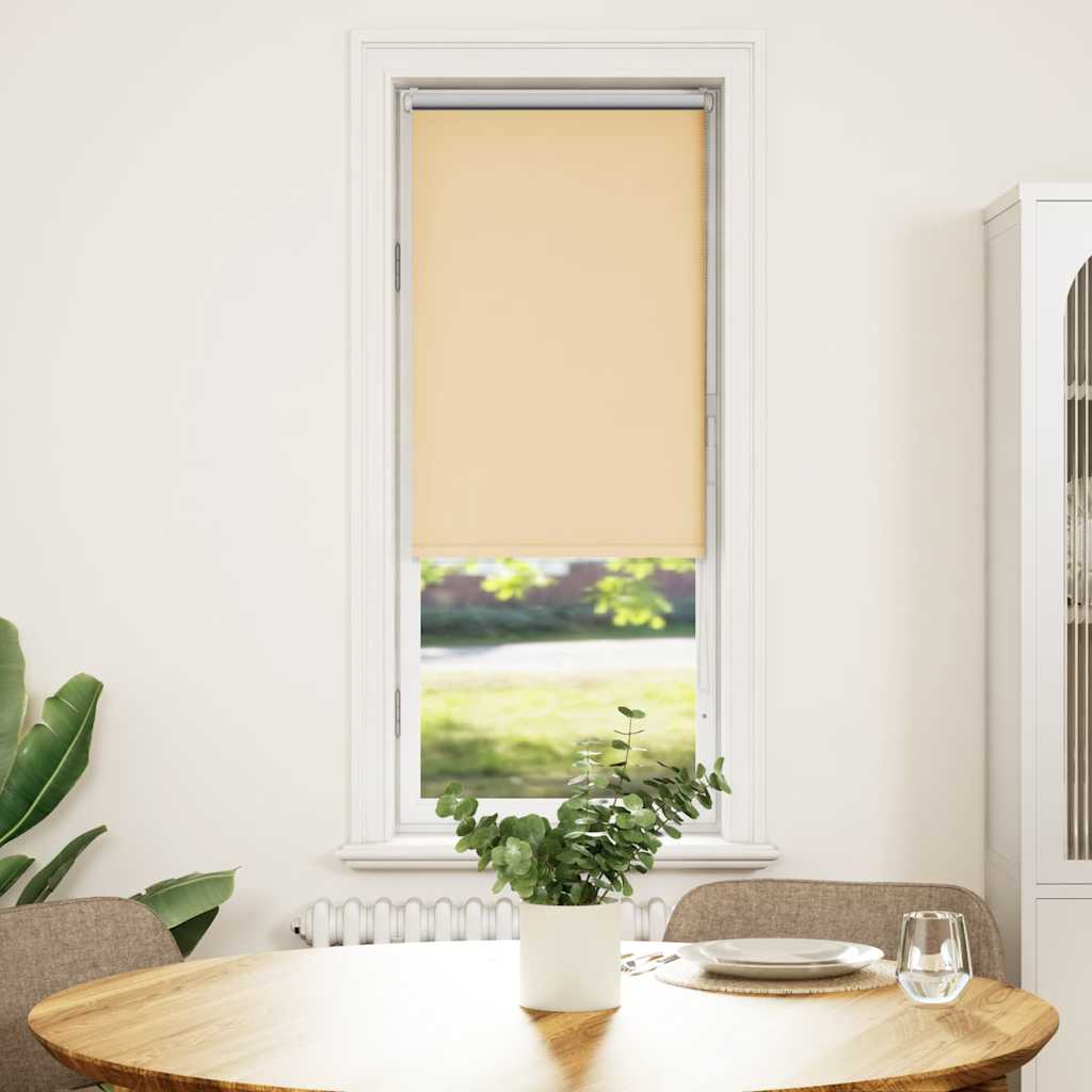 Store occultant beige 45x130cm largeur tissu 40,7 cm polyester