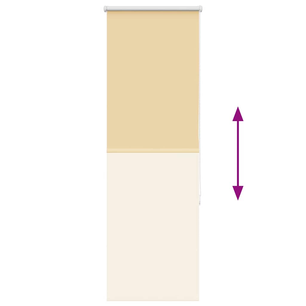 Store occultant beige 45x130cm largeur tissu 40,7 cm polyester
