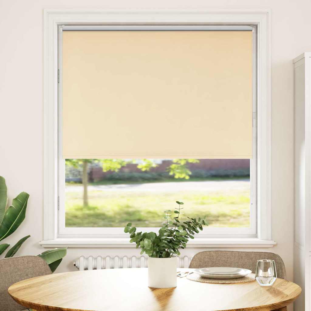 Blackout Roller Blind Beige 110x130 cm Fabric Width 105.7 cm