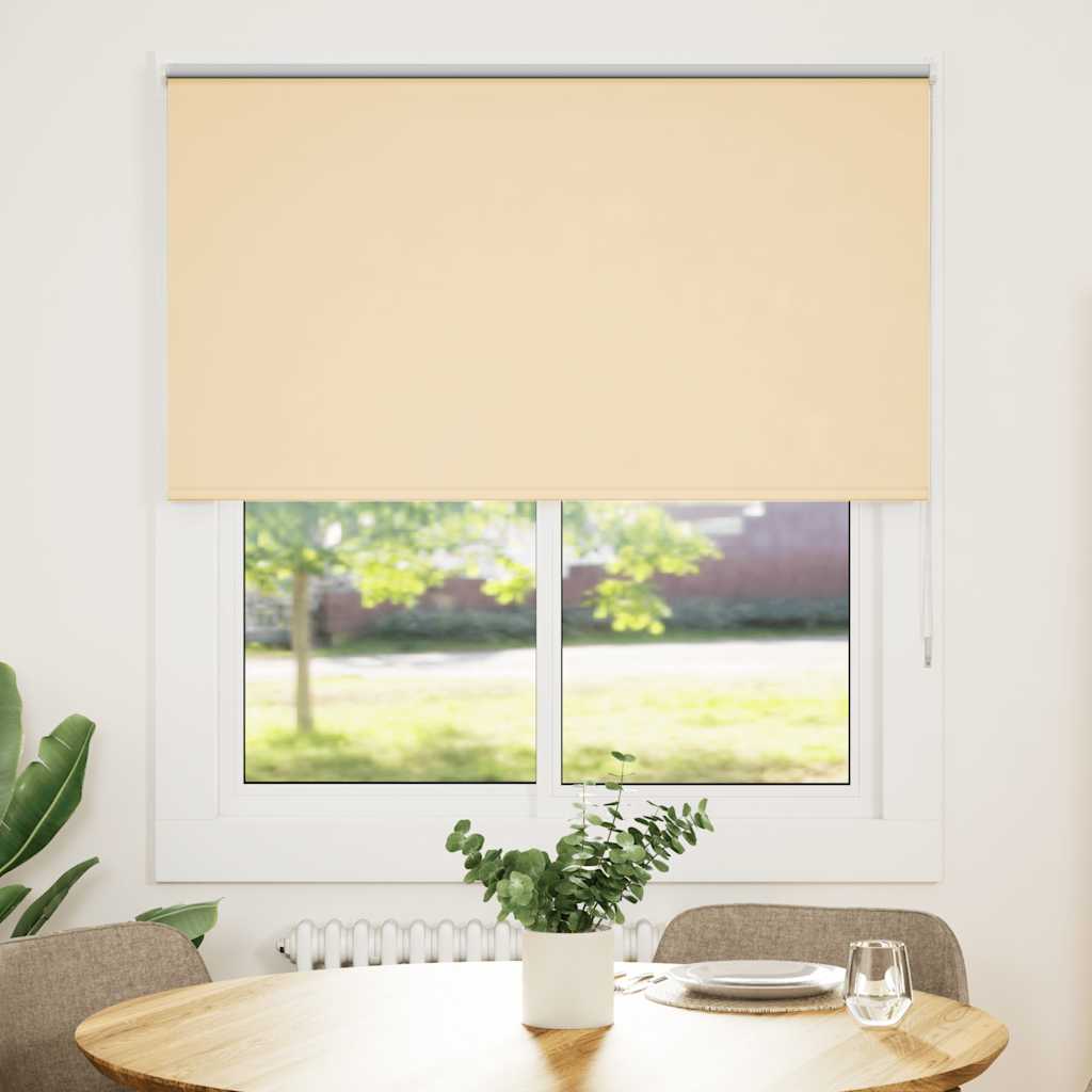 Store occultant beige 130x130 cm Largeur tissu 126,6 cm