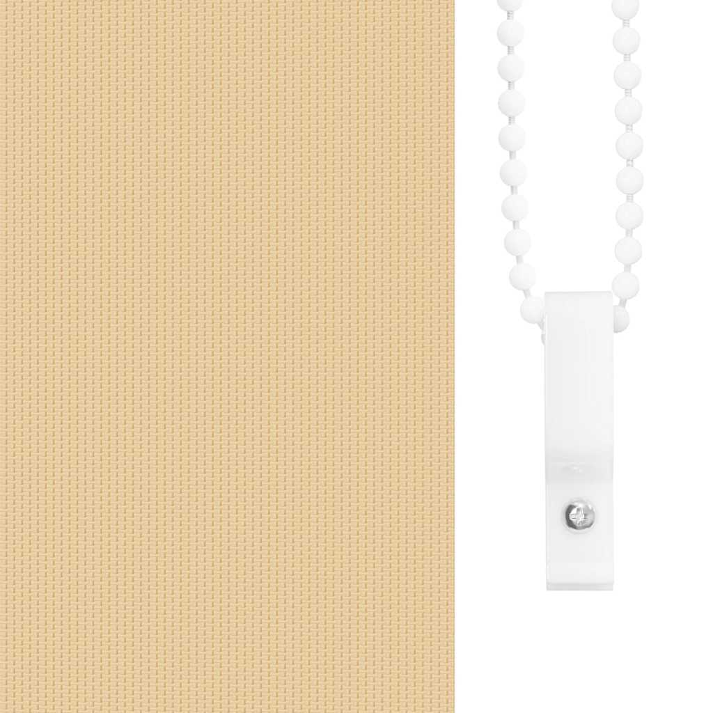 Blackout Roller Blind Beige 140x175 cm Fabric Width 136.6 cm