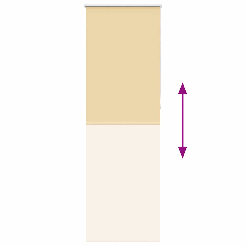 Store occultant beige 70x210cm largeur tissu 65,7 cm polyester