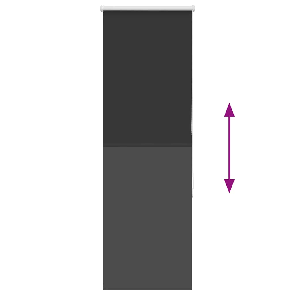 Verdunkelungsrollo Schwarz 60x130 cm Stoffbreite 55,7 cm