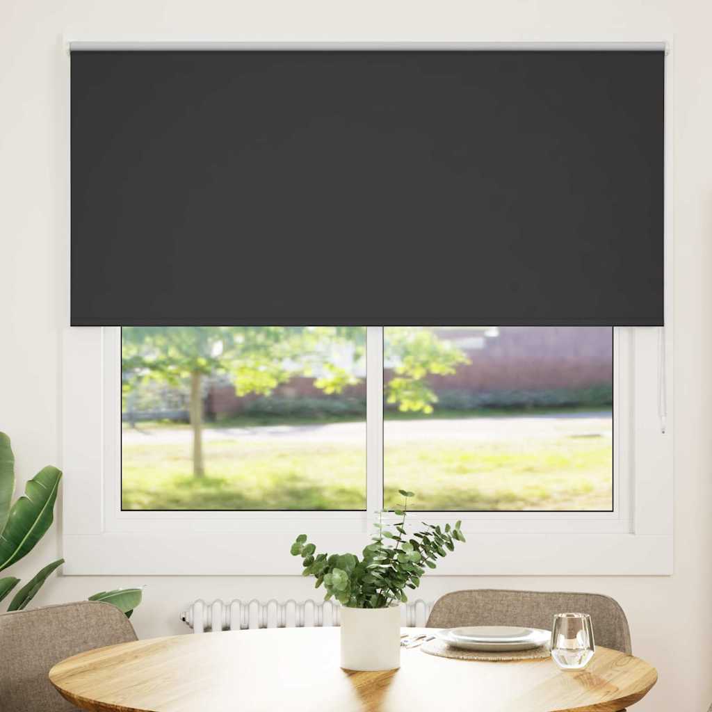 Verdunkelungsrollo Schwarz 155x130 cm Stoffbreite 151,6 cm