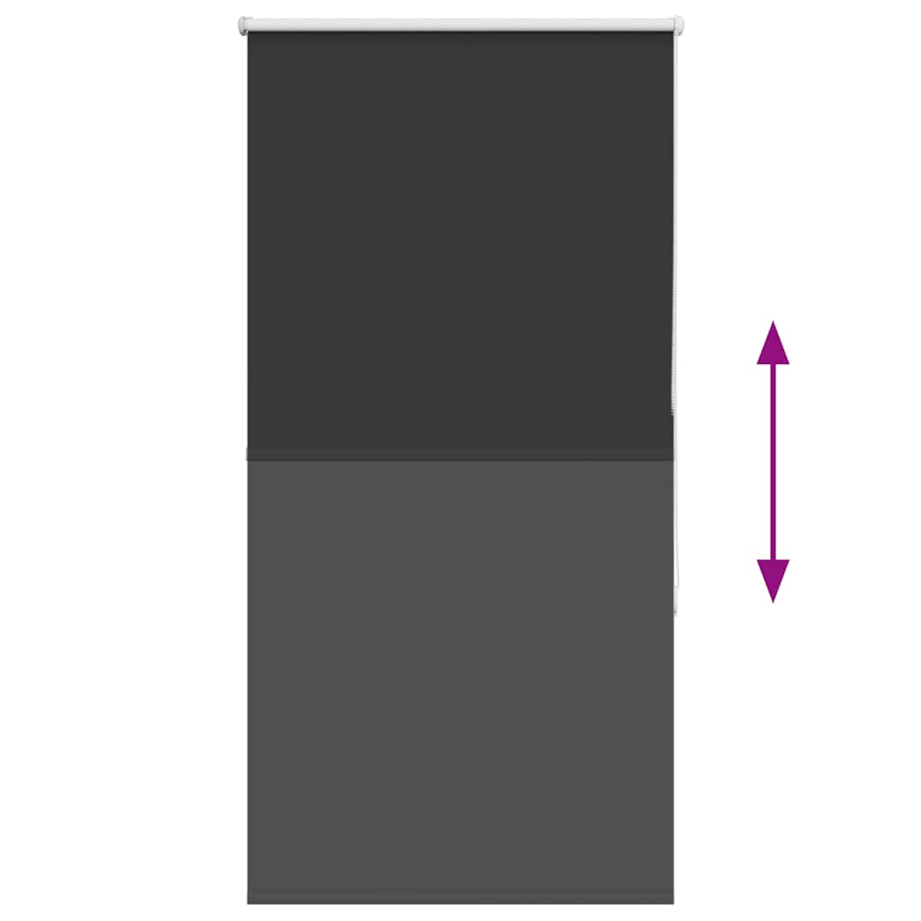 Verdunkelungsrollo Schwarz 75x150 cm Stoffbreite 70,7 cm