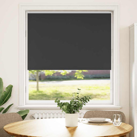Blackout Roller Blind Black 100x150 cm Fabric width 95.7 cm