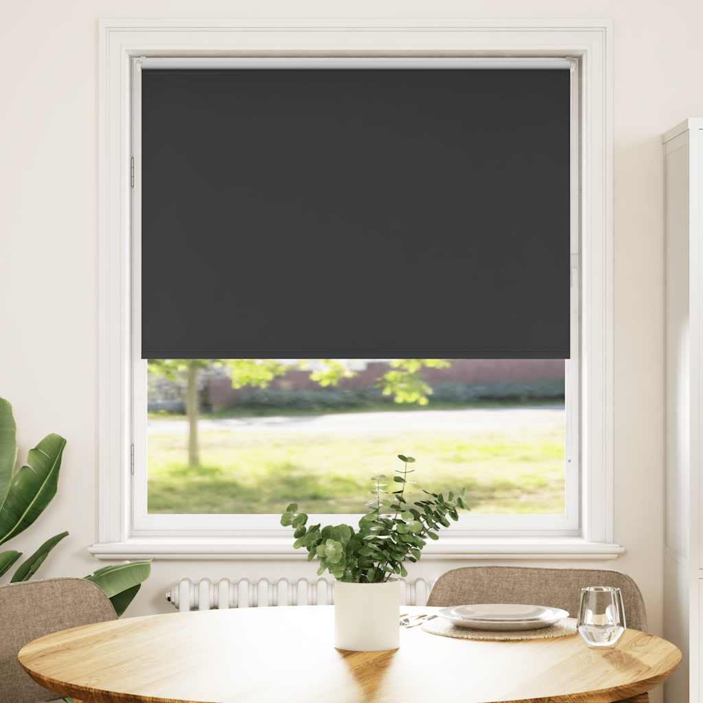 Verdunkelungsrollo Schwarz 115x150 cm Stoffbreite 110,7 cm