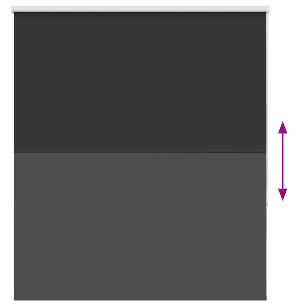 Blackout Blind Black 125x150 cm Fabric Width 121.6 cm