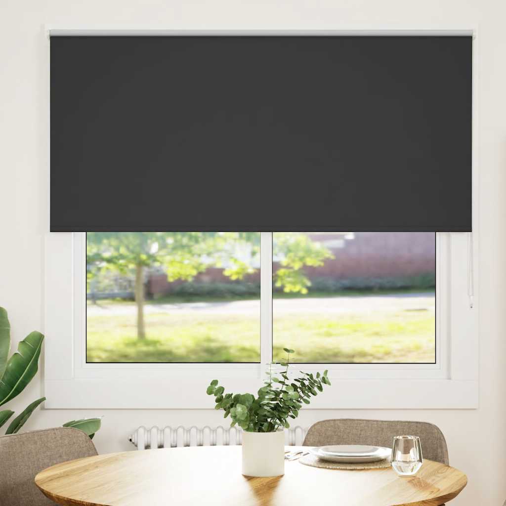 Verdunkelungsrollo Schwarz 150x175 cm Stoffbreite 146,6 cm