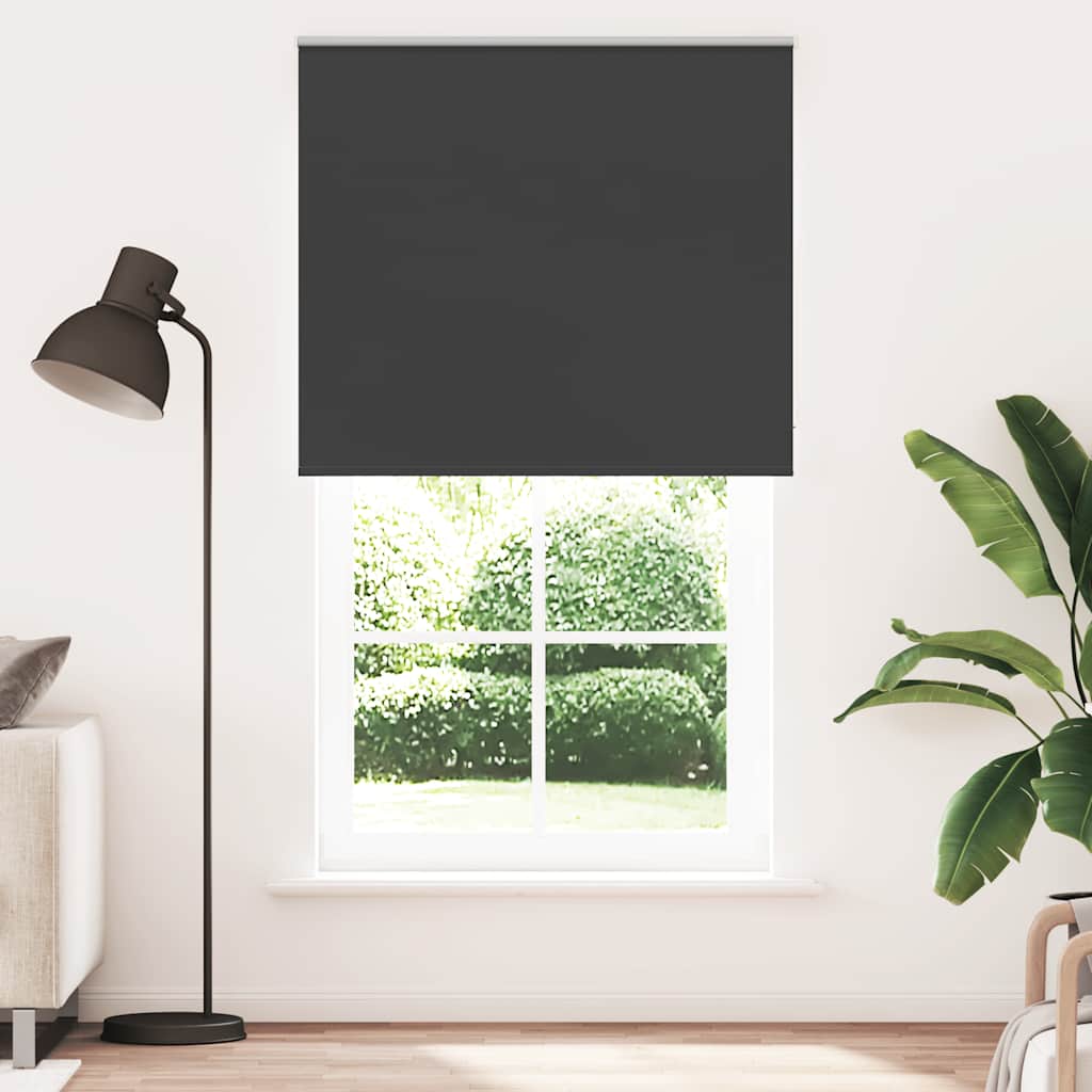 Verdunkelungsrollo Schwarz 125x210 cm Stoffbreite 121,6 cm