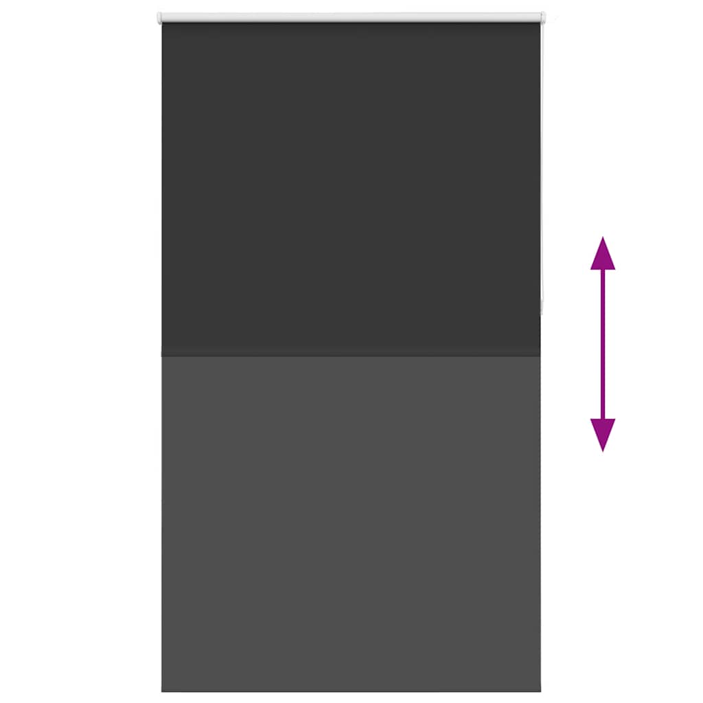 Verdunkelungsrollo Schwarz 130x210 cm Stoffbreite 126,6 cm