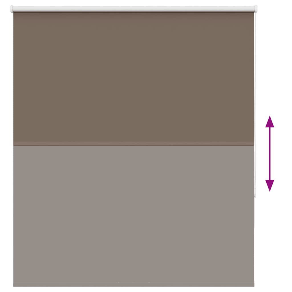 Store occultant marron café 130x130cm Largeur du tissu 126,6cm