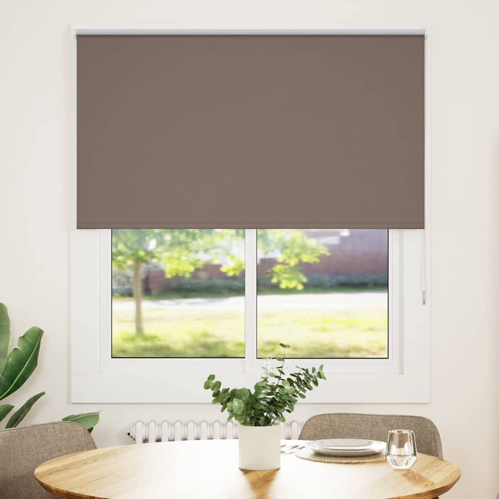 Store occultant marron café 130x130cm Largeur du tissu 126,6cm