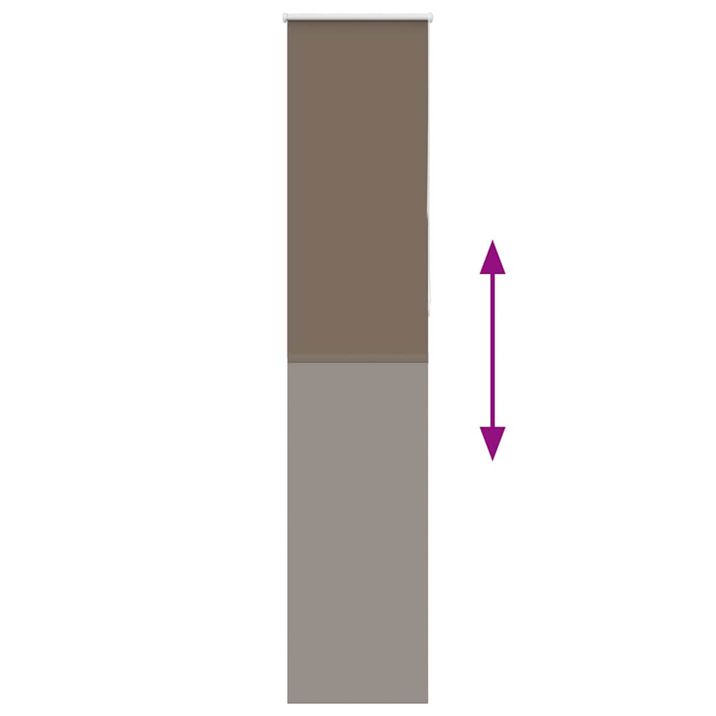Blackout Roller Blind Coffee Brown 55x210cm Fabric width 50.7 cm