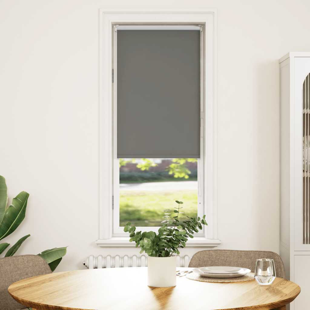 Blackout Roller Blind Grey 50x130 cm Fabric Width 45.7 cm Polyester