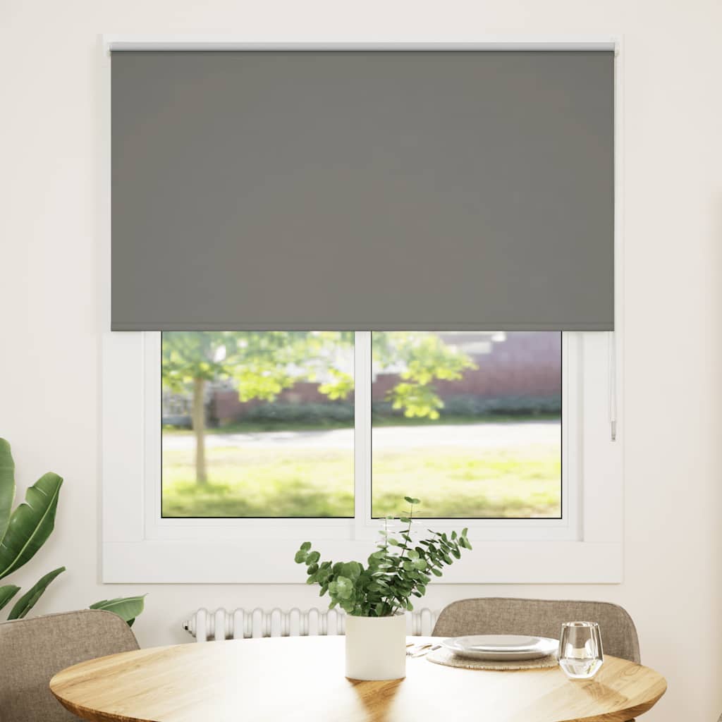 Blackout Blind Grey 125x130cm Fabric Width 121.6cm Polyester