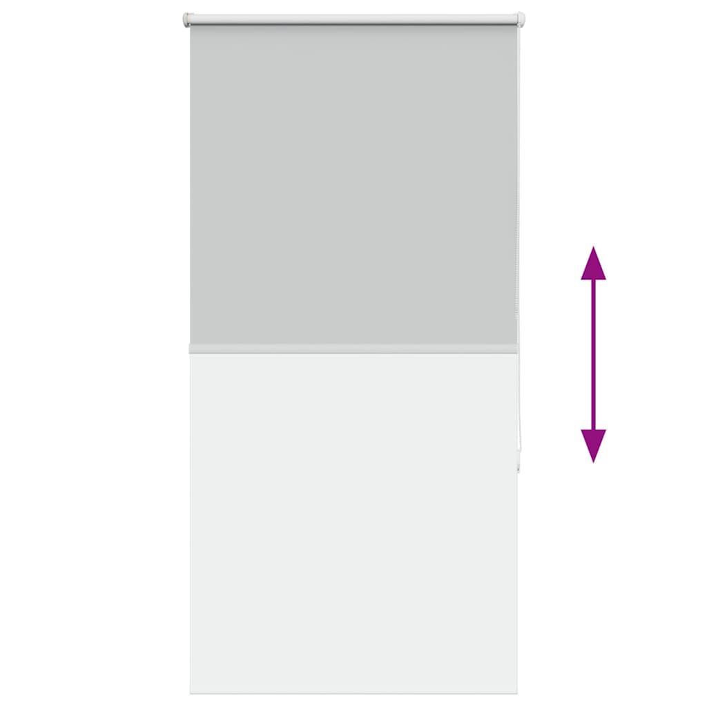 Blackout Roller Blind Light Grey 75x130 cm Fabric Width 70.7 cm