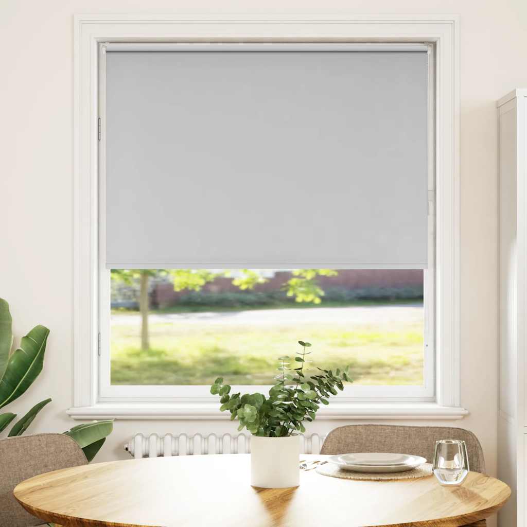 Blackout Roller Blind Light Grey 90x150 cm Fabric Width 85.7 cm