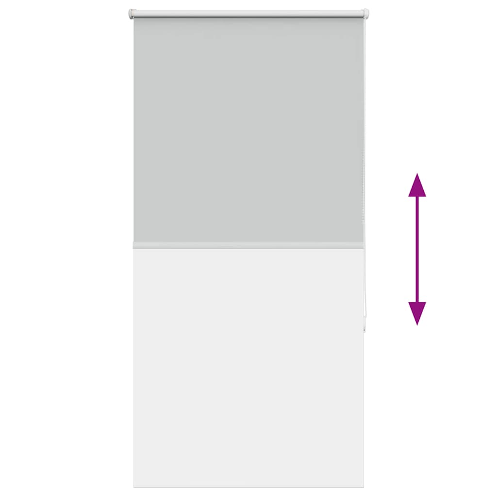 Blackout Roller Blind Light Grey 85x175 cm Fabric Width 80.7 cm