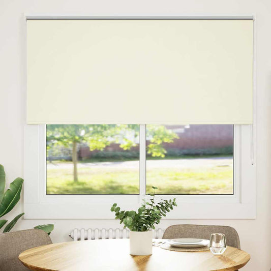 Blackout roller blind cream white 150x130cm fabric width 146.6cm
