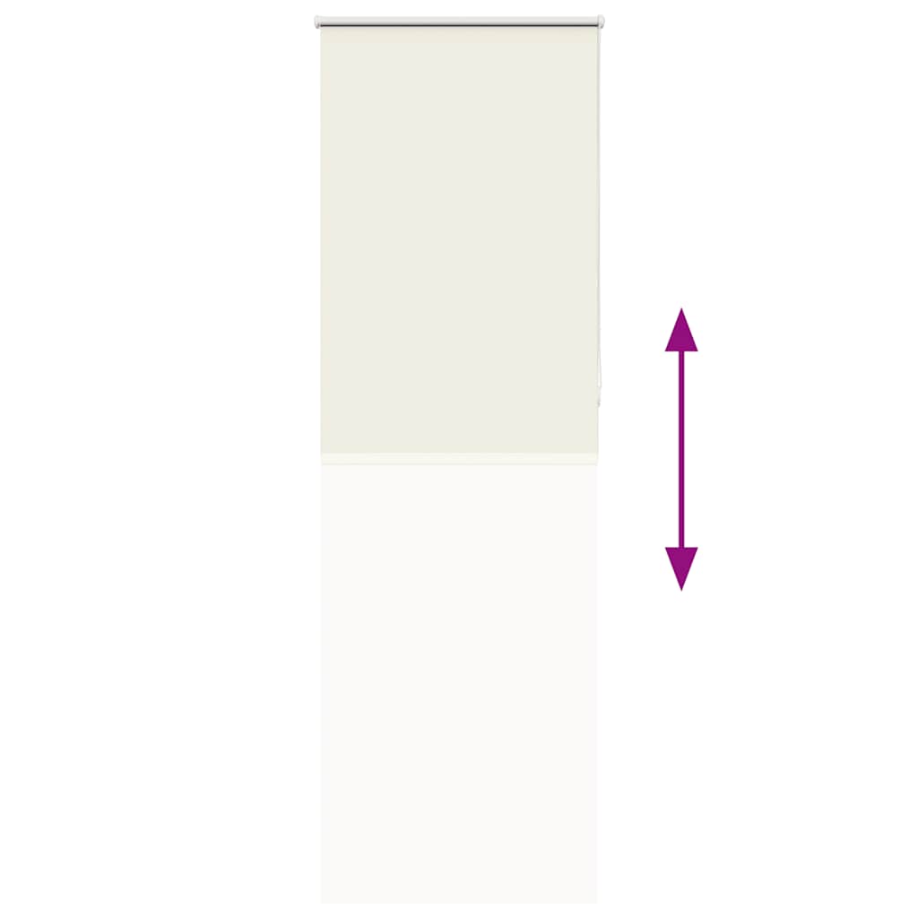 Verdunkelungsrollo Cremeweiß 70x210cm Stoffbreite 65,7 cm