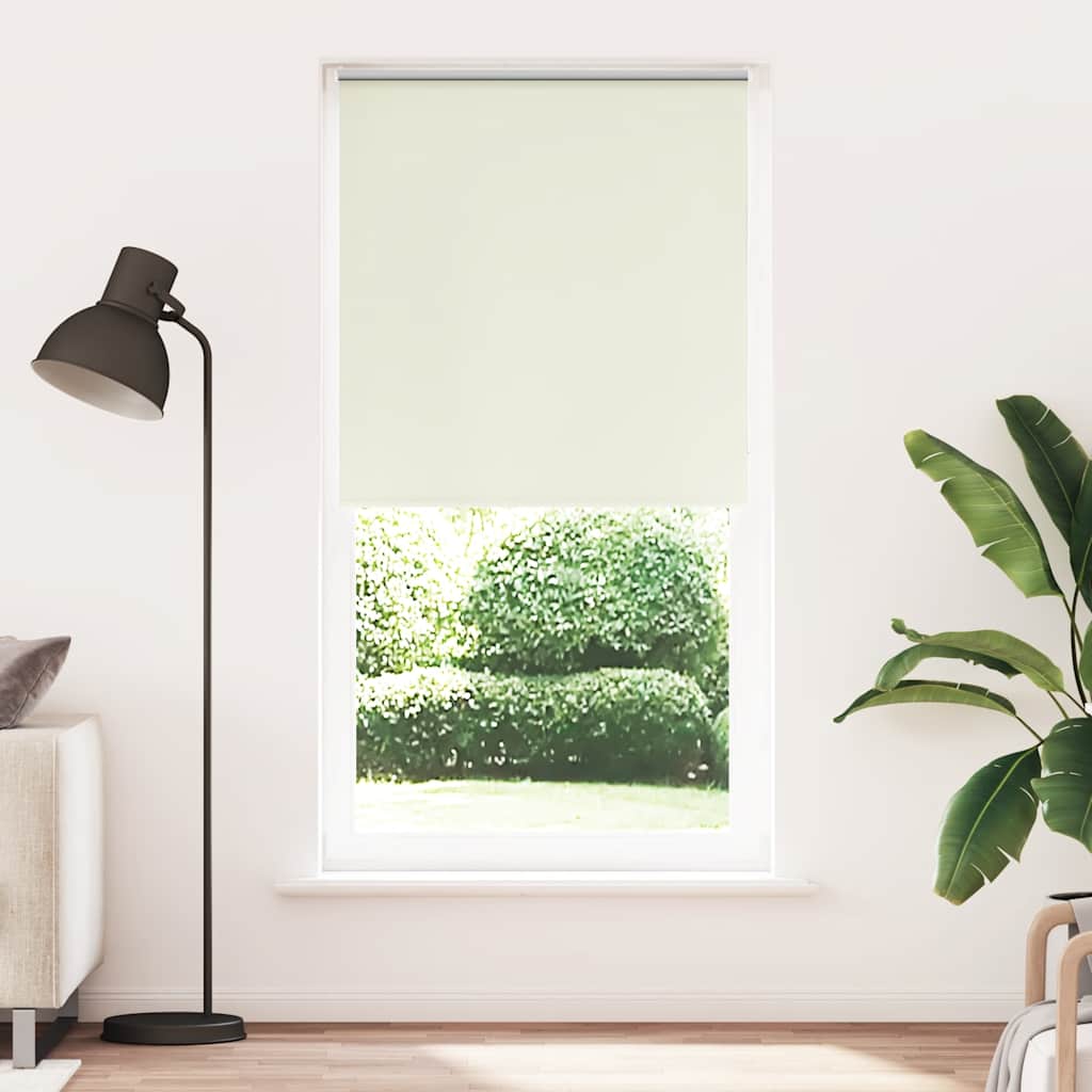 Store occultant blanc crème 90x210cm largeur tissu 85,7 cm