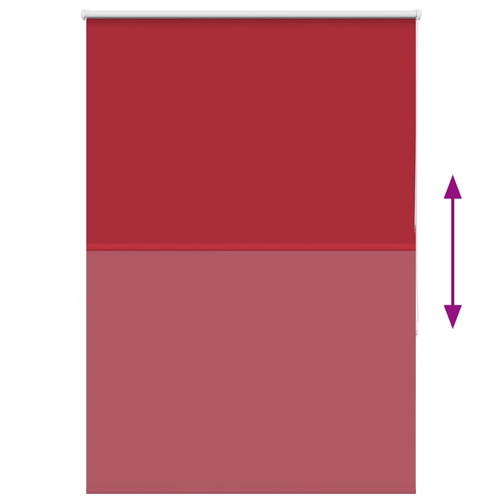 Store occultant rouge 105x175cm largeur tissu 100,7cm polyester