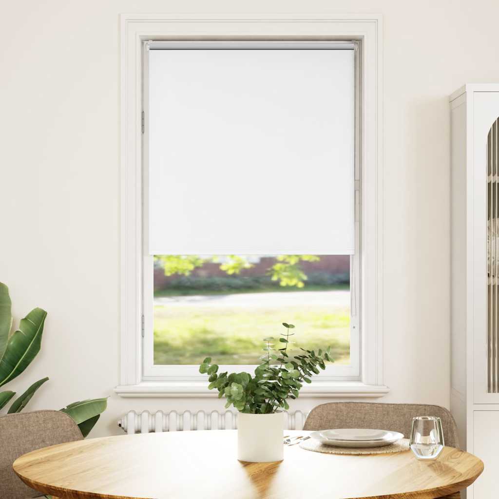 Blackout Roller Blind White 85x130cm Fabric Width 80.7cm Polyester