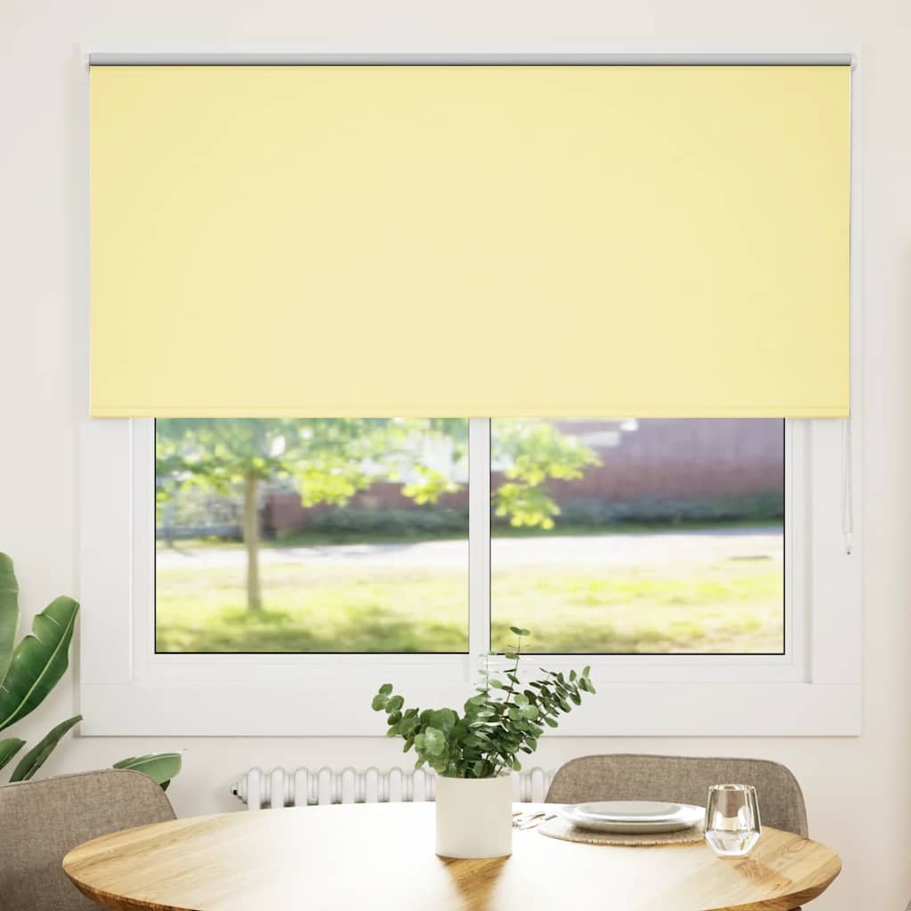 Blackout Roller Blind Yellow 145x130cm Fabric Width 141.6cm Polyester