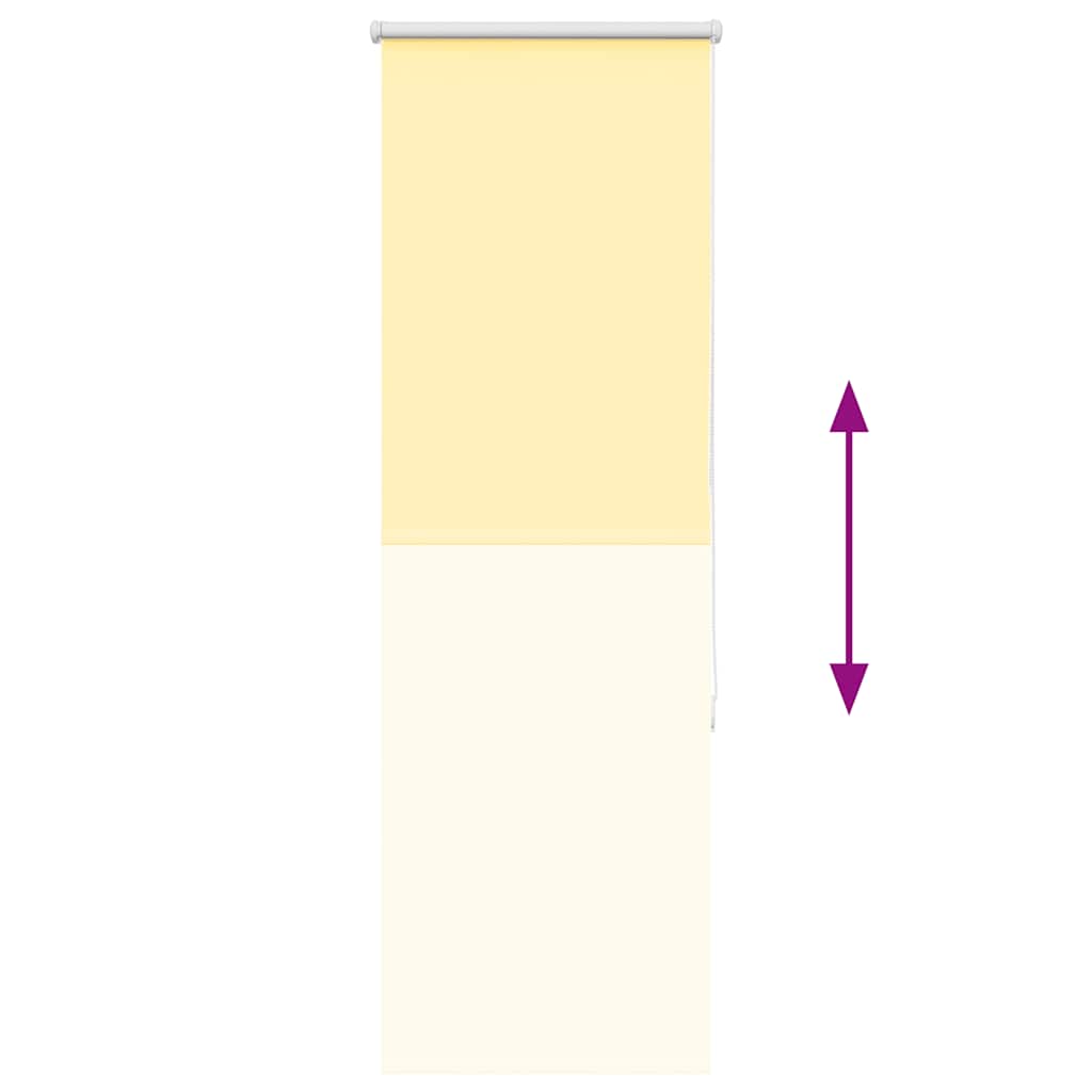Blackout Roller Blind Yellow 55x175 cm Fabric Width 50.7 cm Polyester