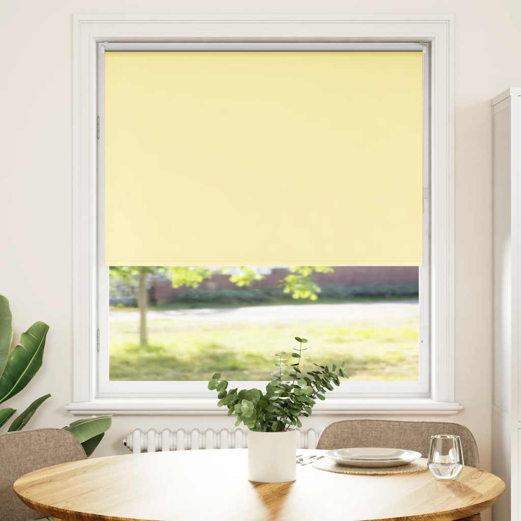 Store occultant jaune 100x175cm largeur tissu 95,7 cm Polyester
