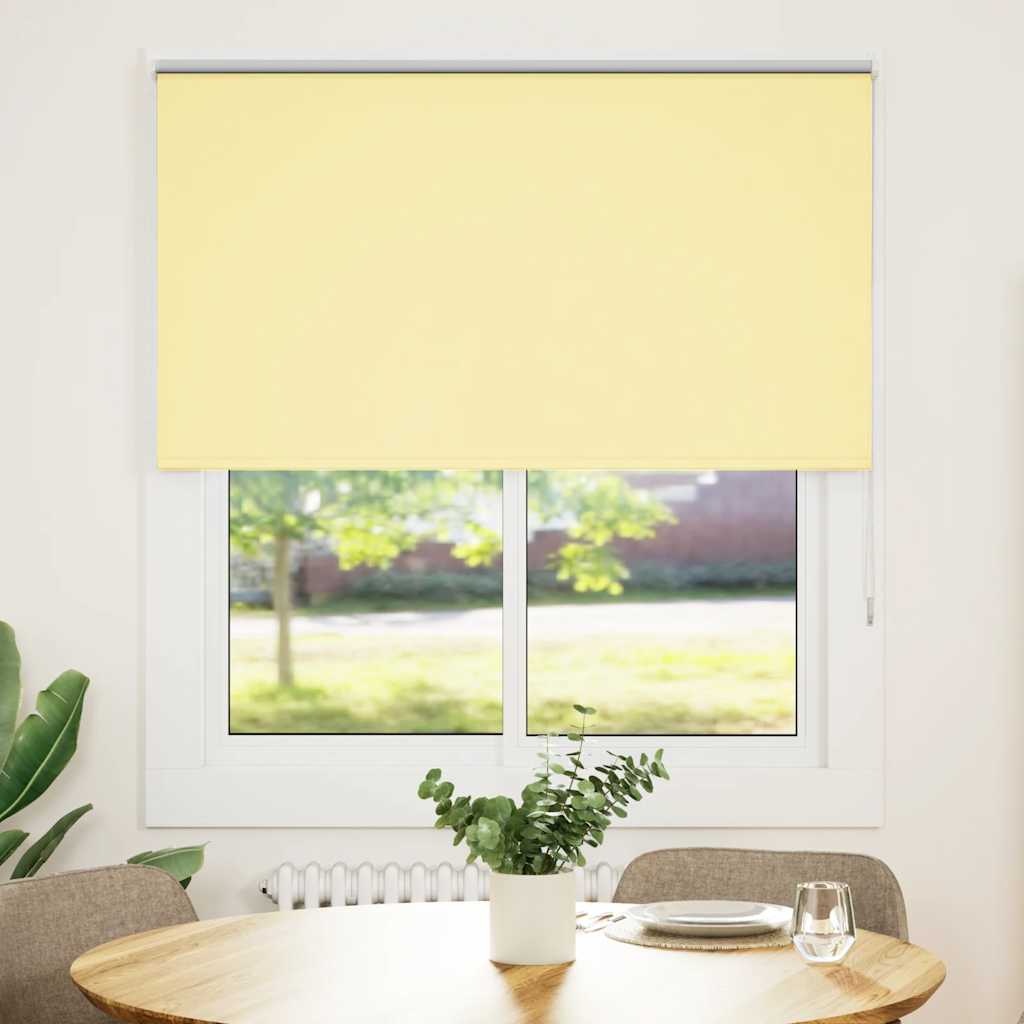 Store occultant jaune 135x175cm largeur du tissu 131,6cm polyester