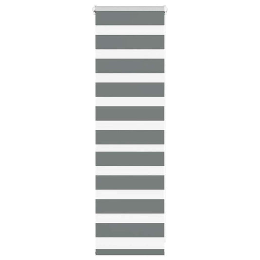 Doppelrollo Dunkelgrau 40x100 cm Stoffbreite 35,9 cm Polyester