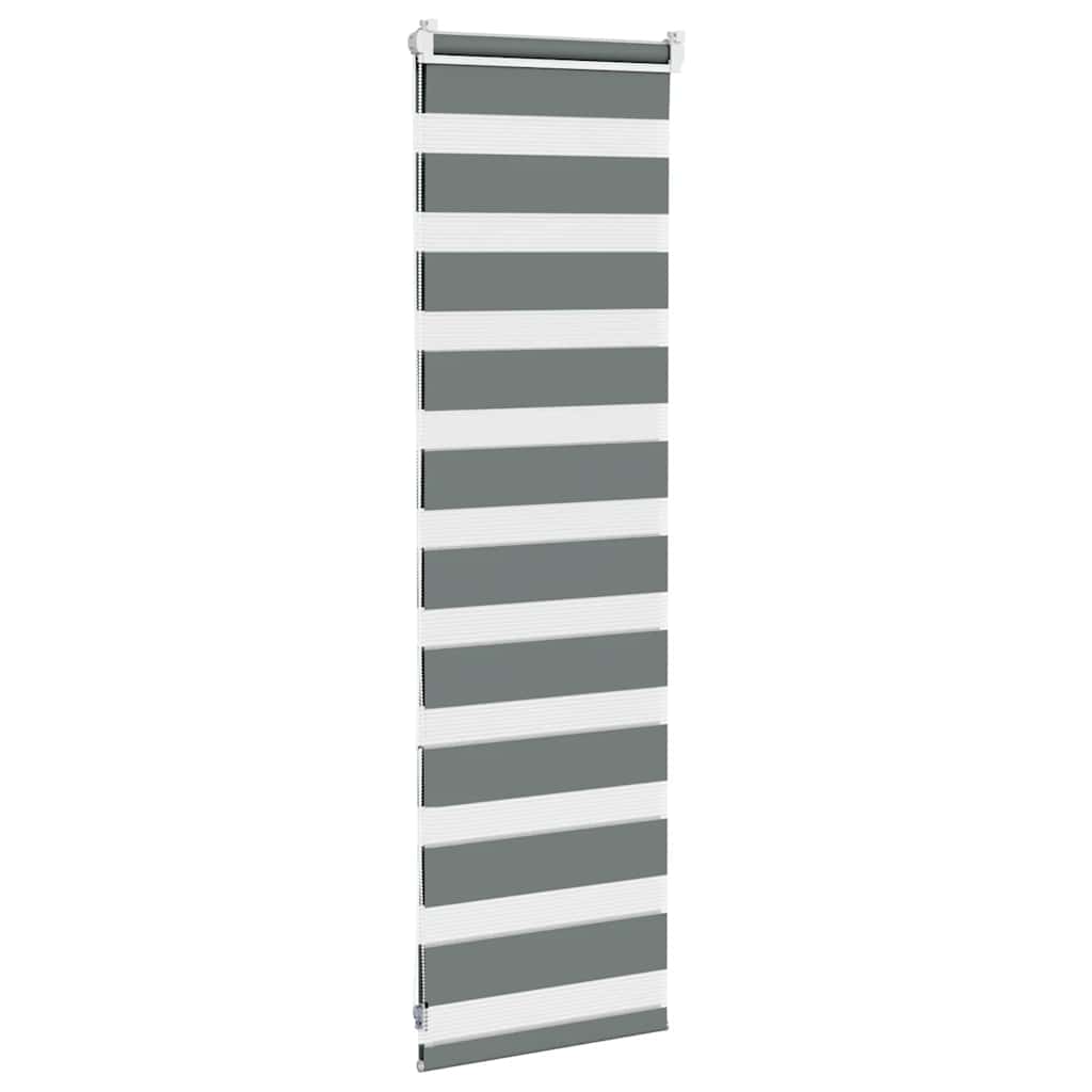 Store enrouleur jour/nuit gris foncé 50x100 cm largeur tissu 45,9 cm polyester