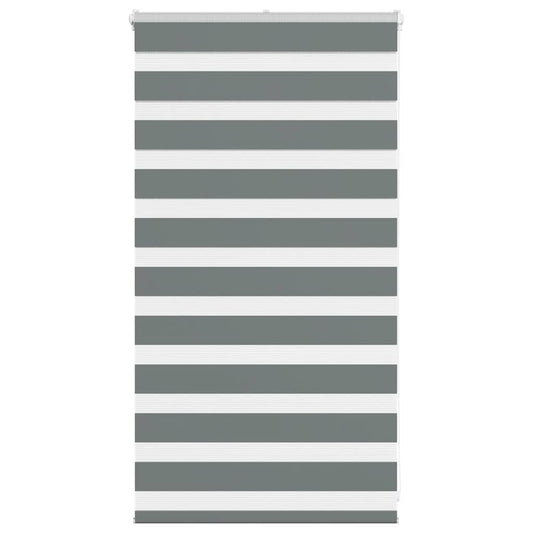 Double Roller Blind Dark Grey 80x100 cm Fabric Width 75.9 cm Polyester