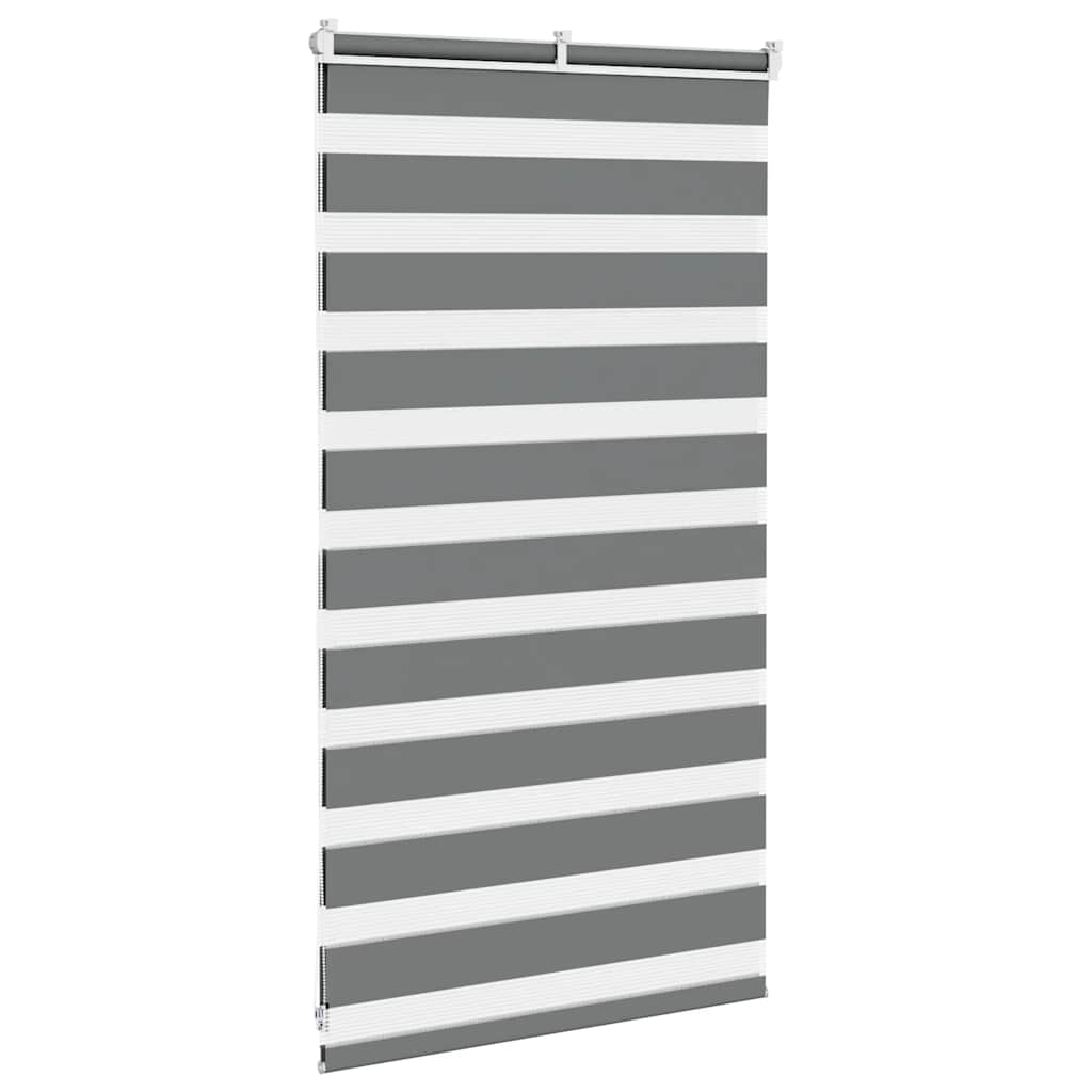 Store enrouleur double gris foncé 85x100 cm largeur du tissu 80,9 cm Polyester