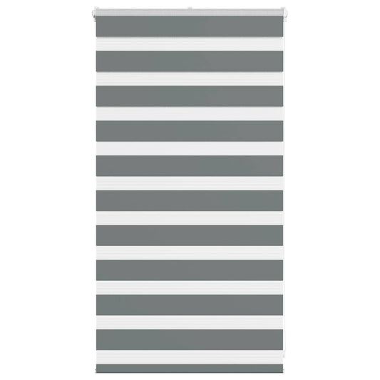 Double Roller Blind Dark Grey 90x100 cm Fabric width 85.9 cm Polyester