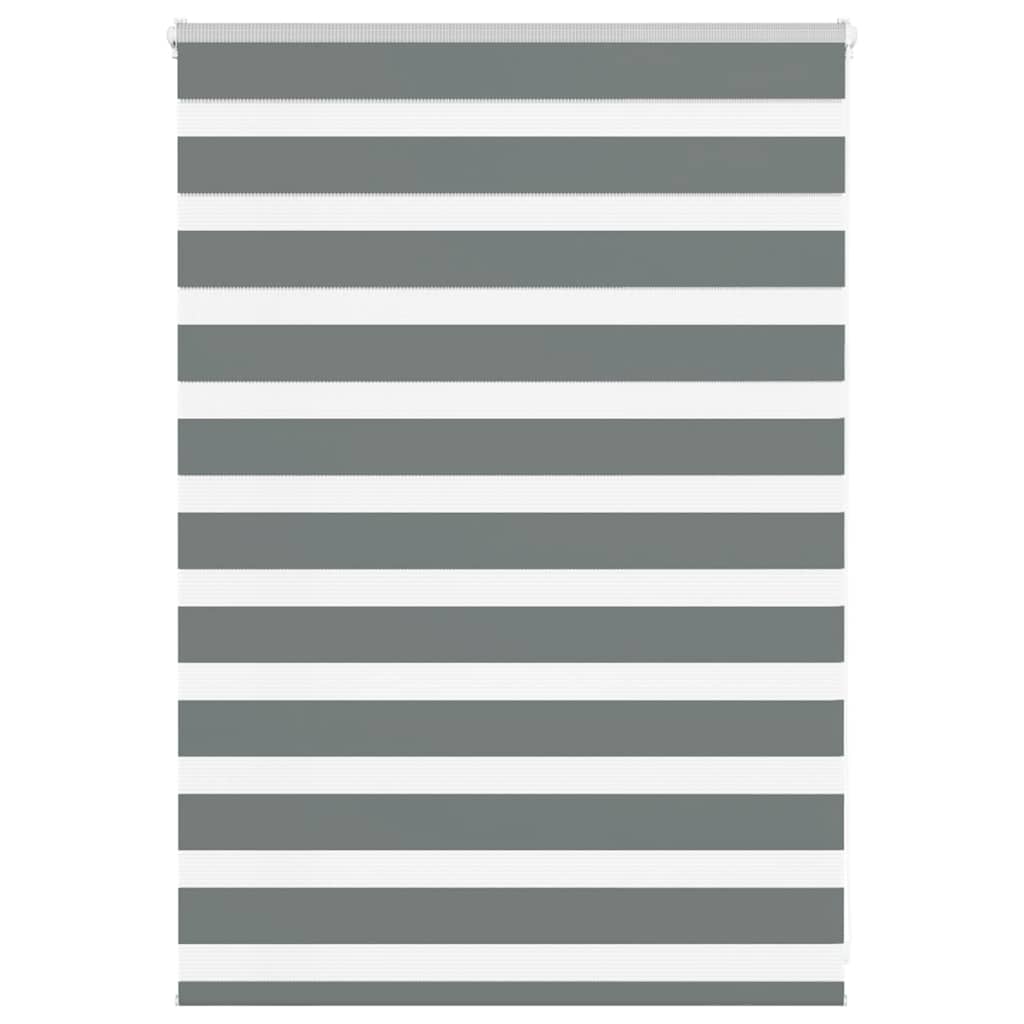 Store double plissé gris foncé 95x100 cm Largeur du tissu 90,9 cm Polyester